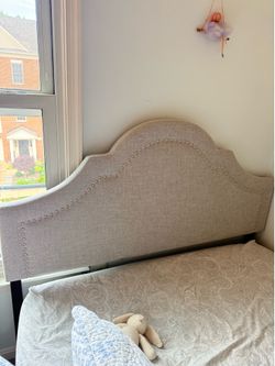 Holstered headboard in gray - full/ double size