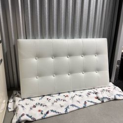 White Twin XL Headboard