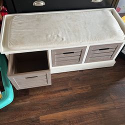 Bench With 3 Drawers
