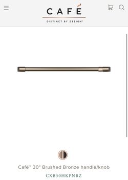 Cafe (GE) Microwave/Conventional Oven Handle Kit - Brushed Bronze Model