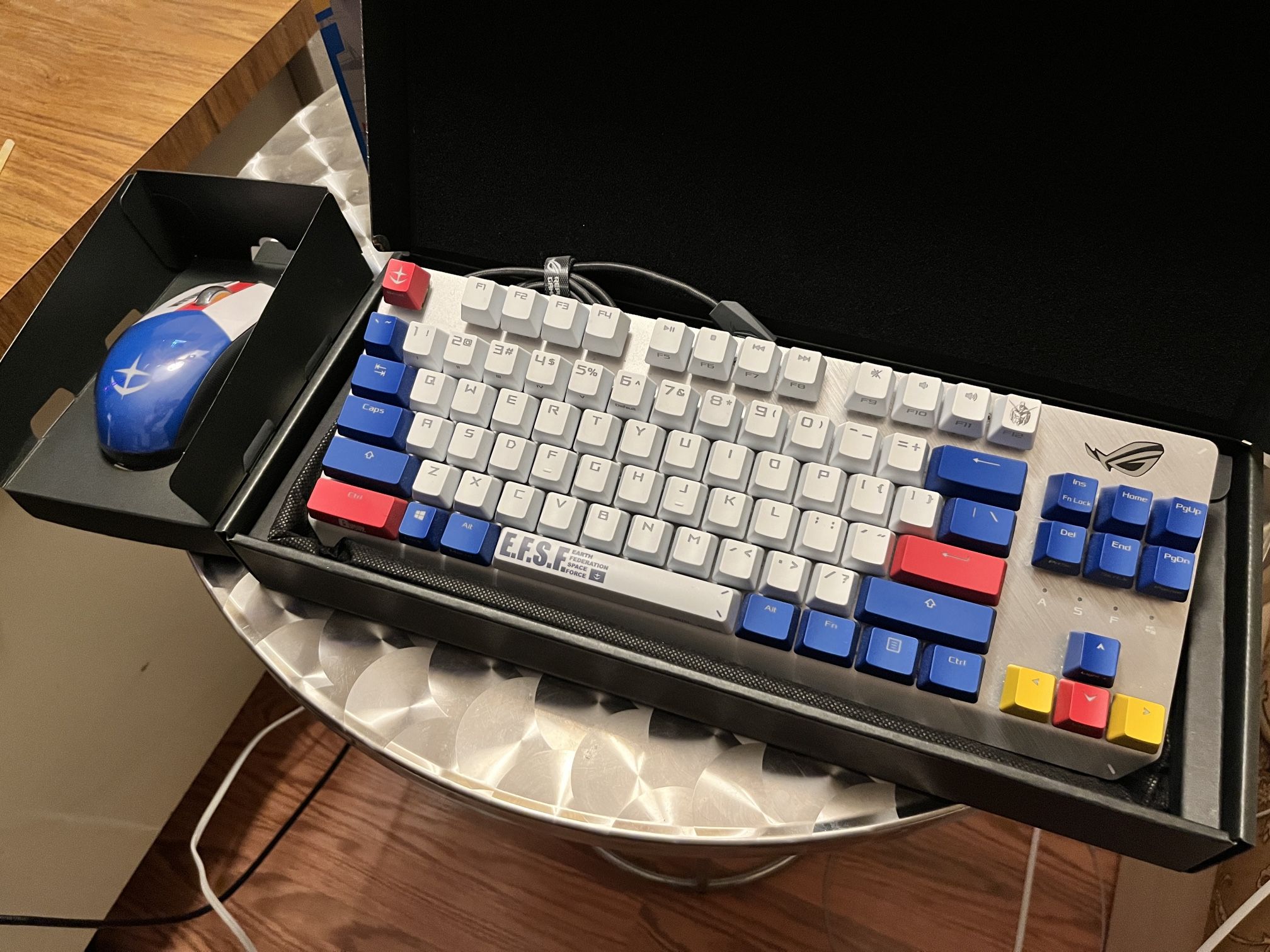 ROG Strix Gundam Edition Keyboard + Mouse – Rare, Like New