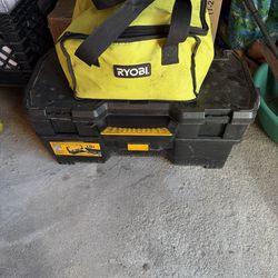 Toolbox, Dewalt, Ryobi Drill