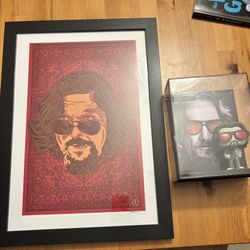 Big Lebowski Framed Poster And Pop Funk Figurine