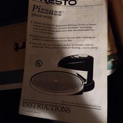 Presto Pizzazz Pizza Oven 