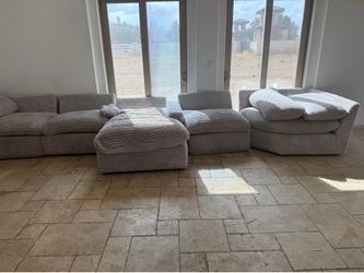 Five piece large sofa