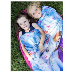 Disney Frozen 2 Sleeping Bag Elsa Ana Outdoor Indoor Girls Travel Camping Kids