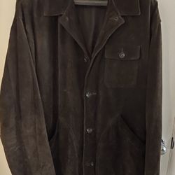 Men’s Suede Leather Jacket Banana Republic 