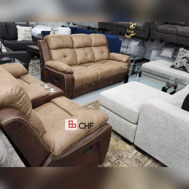 2 Pc livingroom reclining sofa and loveseat set