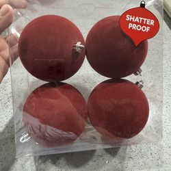 Burgundy Christmas Ornaments 