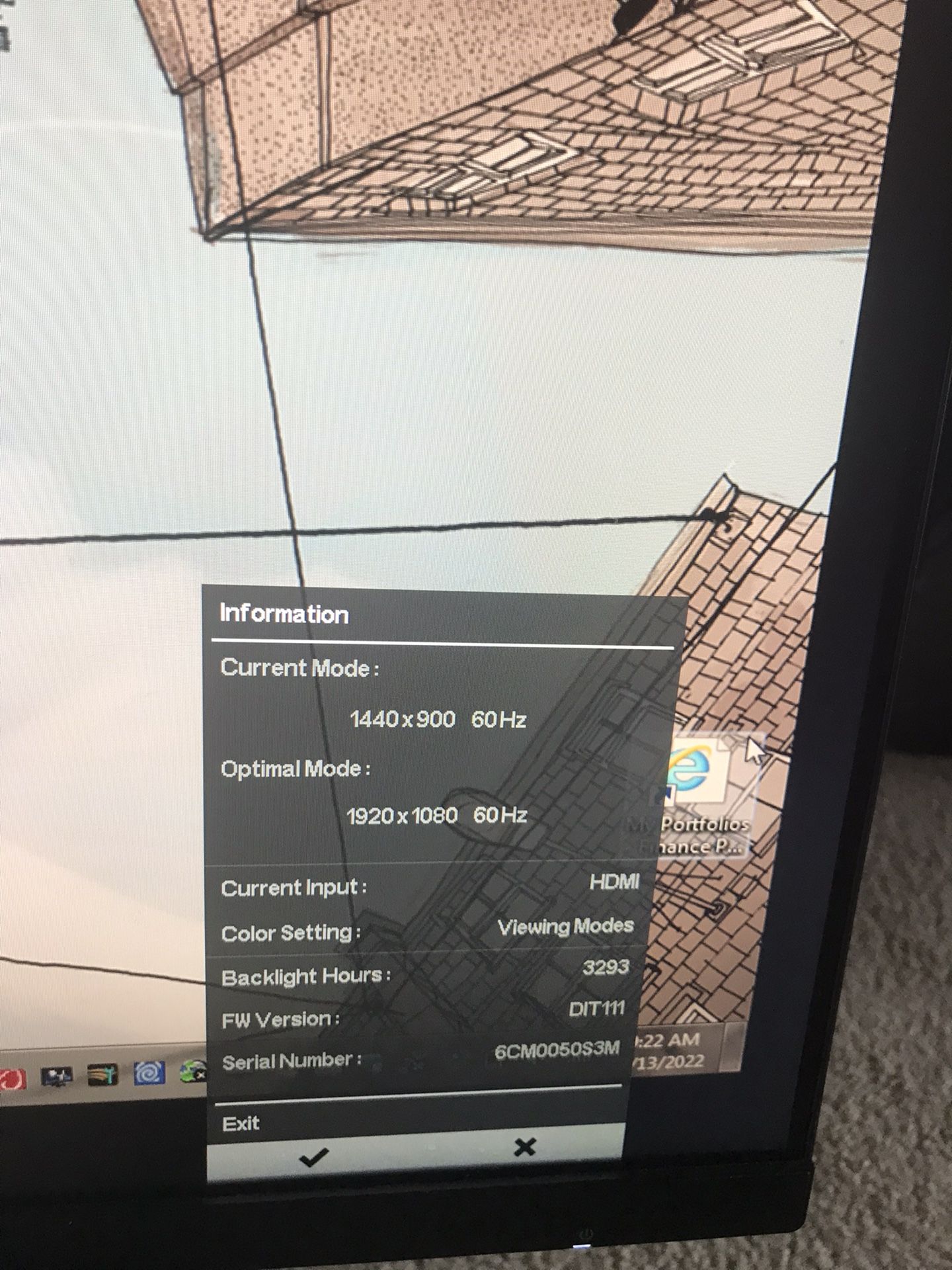 excellent HP vh240a 24”IPS full HD LED monitot with built in speakers
