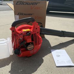 25.4CC 2-Stroke Gas Leaf Blower, 750W 7500RM 4.59FT³/H Powerful Handheld Light Blower Single Cylinder Gas Powered Leaf Blower with Air Cooling System 