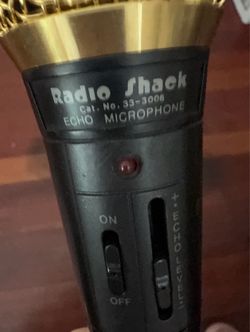 Radio Shack Echo Condenser Microphone Corded Gold