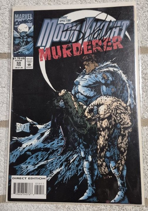MARC SPECTOR MOON KNIGHT #59 SIGNED STEPHEN PLATT MARVEL COMICS 1994 VF+