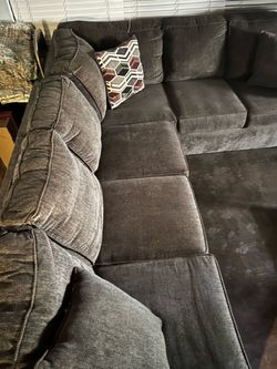 Pewter Two piece Couch -  L Shape