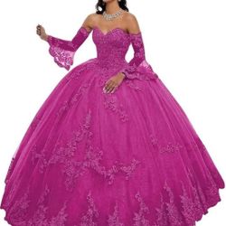 Quinceañera Complete Set for Sale – Fuchsia Color
