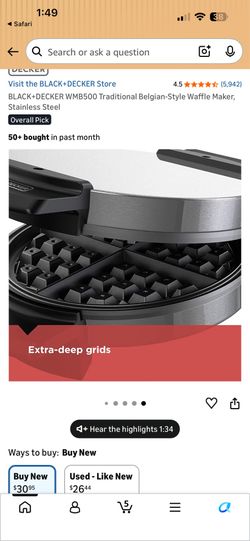Belgian waffle maker
