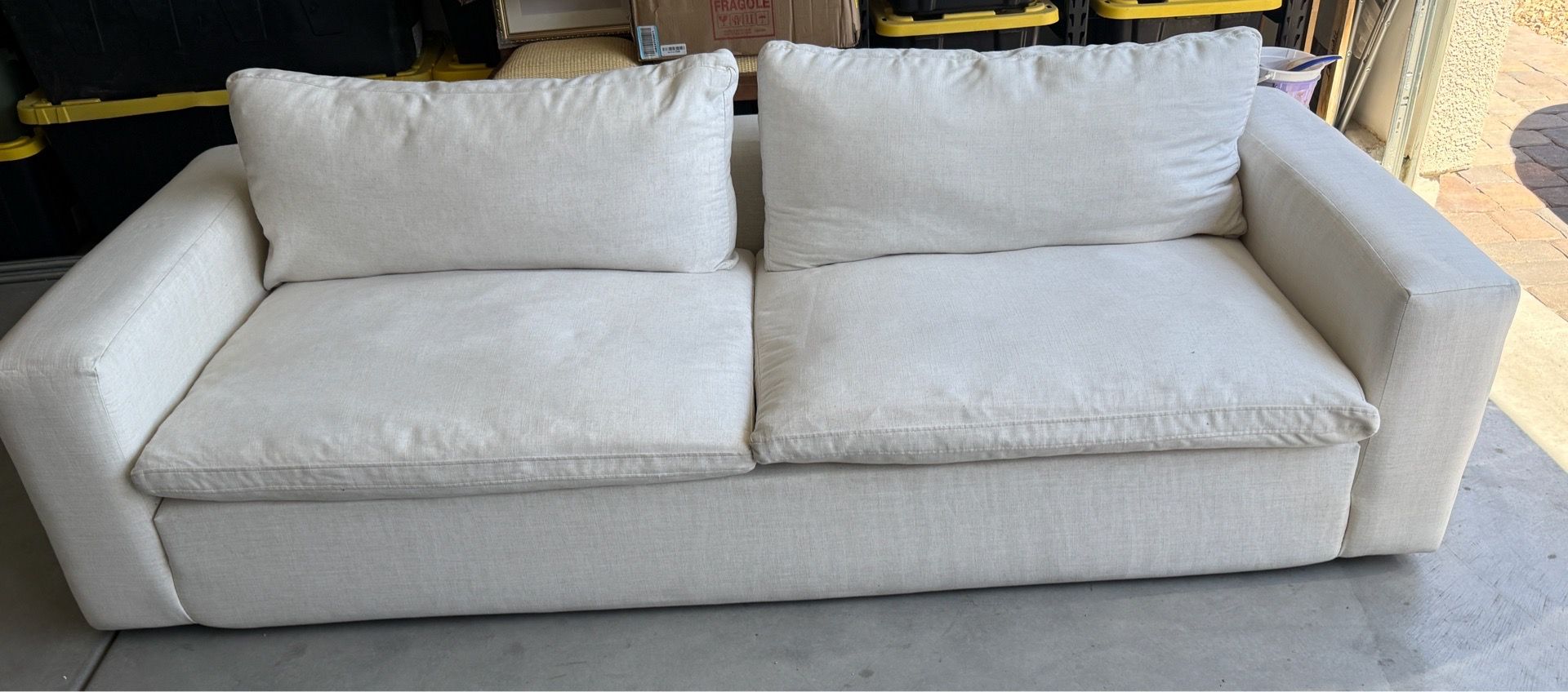 White Utopia Couch - Living Spaces