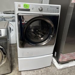 WHITE KENMORE ELITE FRONT LOAD WASHER 5.2 Cu FEET