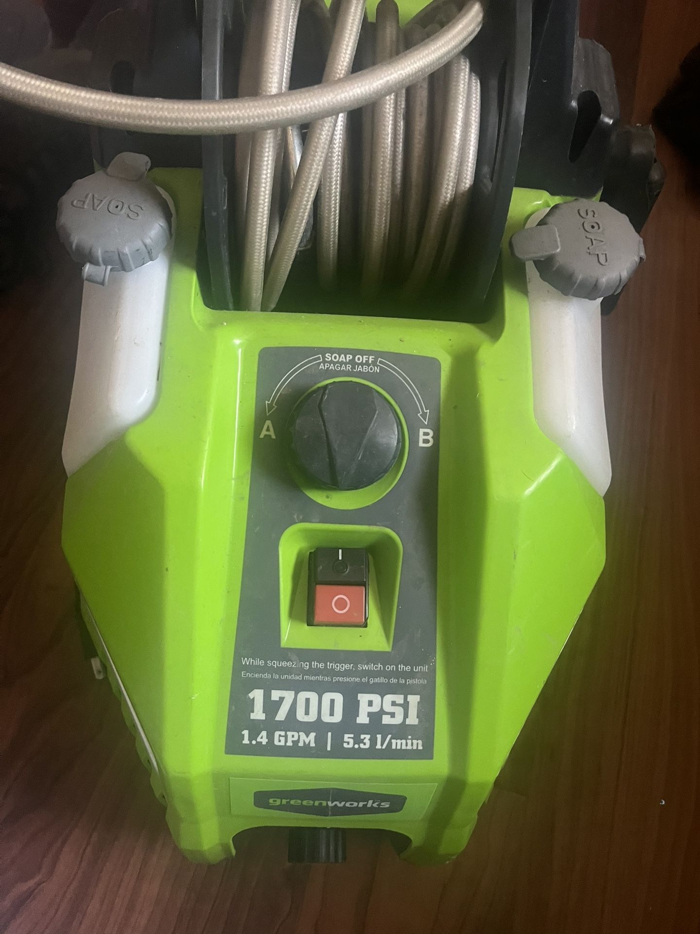1700 Psi 1.4 Electric Power Washer With New Power Wash Floor brush