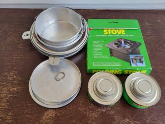Camping/Foldable Stove Plus Pots