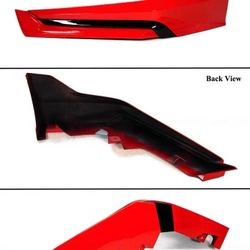 BRAND NEW 4PCS 2022-2024 Honda Civic 11th Gen Yofer Painted V3 Blk Rallye Red Bumper Lip Splitter Kit