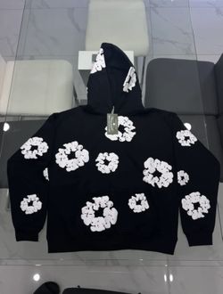 Flower Hoodie Black