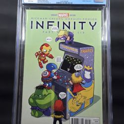 Infinity #1 Comic Book Marvel Skottie Young Variant Edition CGC 9.4