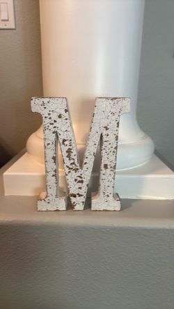 Rustic Distressed Wood Letter M