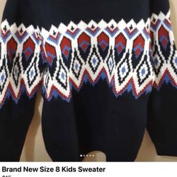 Brand New Size 8 Kids Sweater