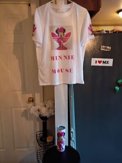 Minnie Mouse  Print T-shirt with matching Tumbler