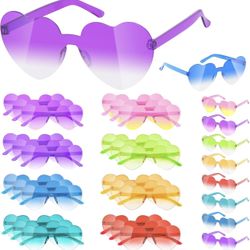 Valentines Gifts for Kids Classroom - 24 Pack Heart Sunglasses for Kids School, Valentines Day Party Favors Heart Glasses Bulk for Girls Boys Age 3-12