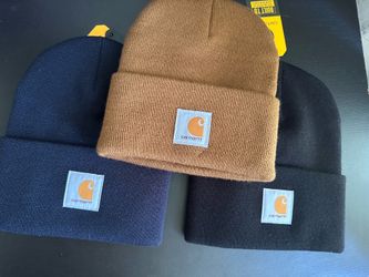 Carhartt Beanie Hats – New With Tags – Black, Navy & Brown