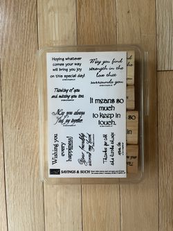 Stampin Up Saying & Such Wood Mounted Rubber Stamp Set Of 8 1994