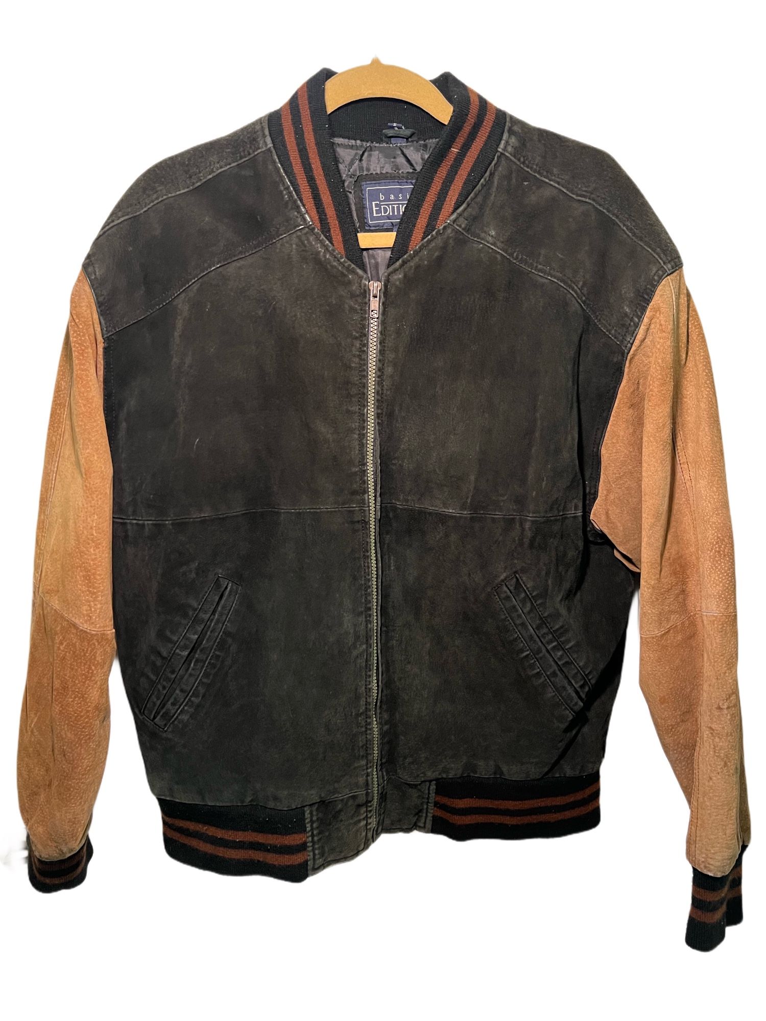 Basic Editions Vintage Bomber Jacket Suede