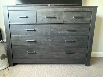 Dark Grey Wood Dresser