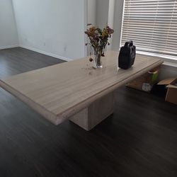 Full Solid Marble Dining Room Table Made In Italy