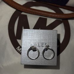 Zales Ring White Gold 14k With Diamond