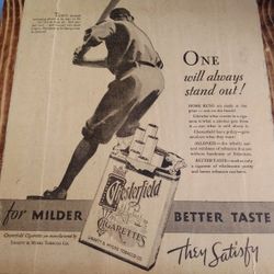 Vintage 1930's Chesterfield Cigarette Ad