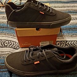 Levi's Miles Perforated Casual Sneakers Men Size 12 Black 517777 A481