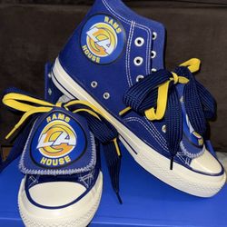 OL SCHOOL SPORTS HIGH TOP CANVAS ( BLUE ) RAMS EDITION