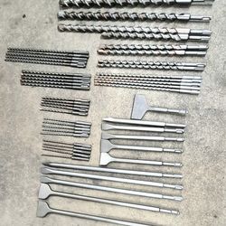 50 NEW SDS Plus concrete drill bits and chisels