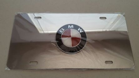 Bmw stainless chrom front license plate