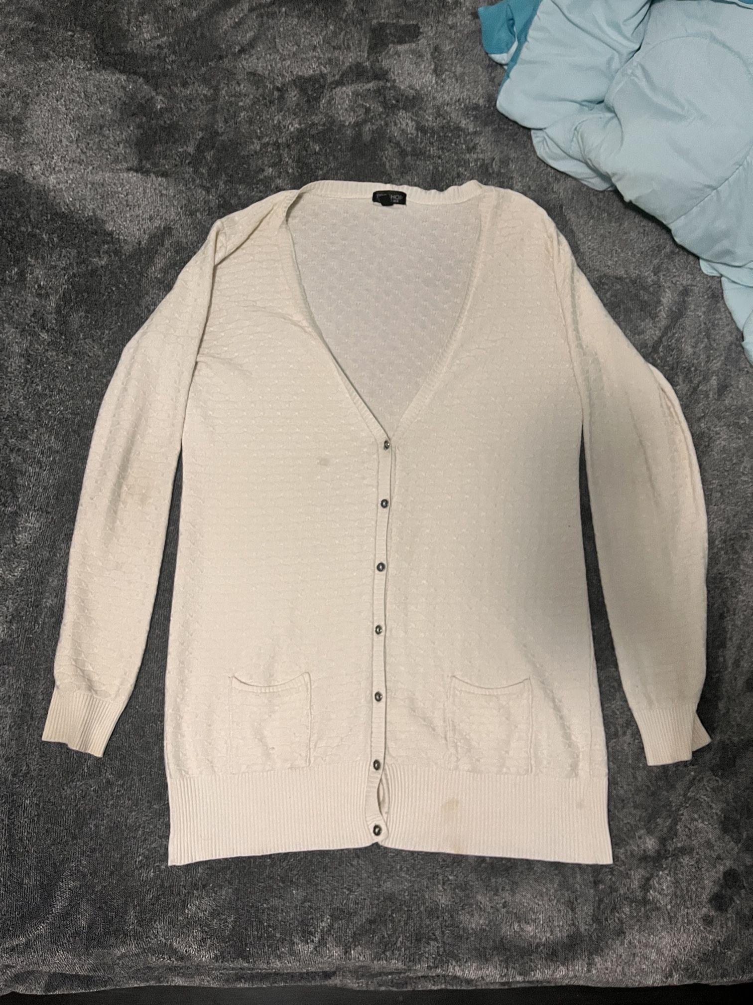 TOPSHOP Beige Button up Cardigan w/ Two Pockets- Size US 12