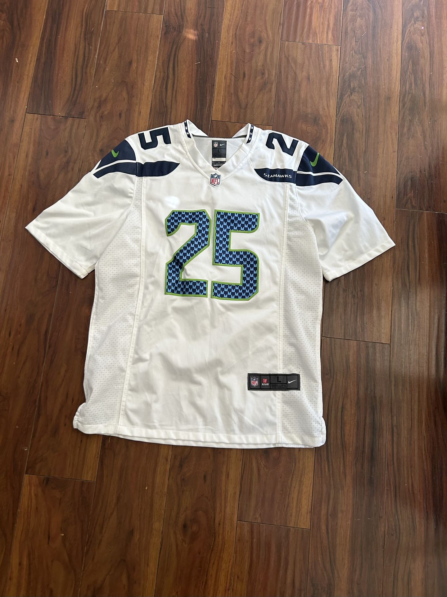 Sherman NFL Jersey, Size Large, Used, #25, Seahawks Athletic Jersey