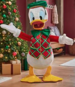 DISNEY 4 FT Animated Holiday Donald  brand new