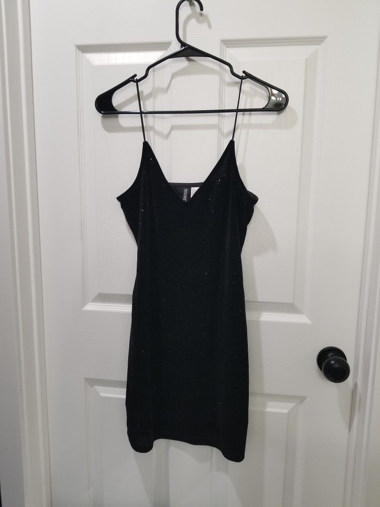 Divided H&M Sparkly Black Mini Dress