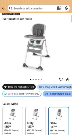 Ingenuity high chair