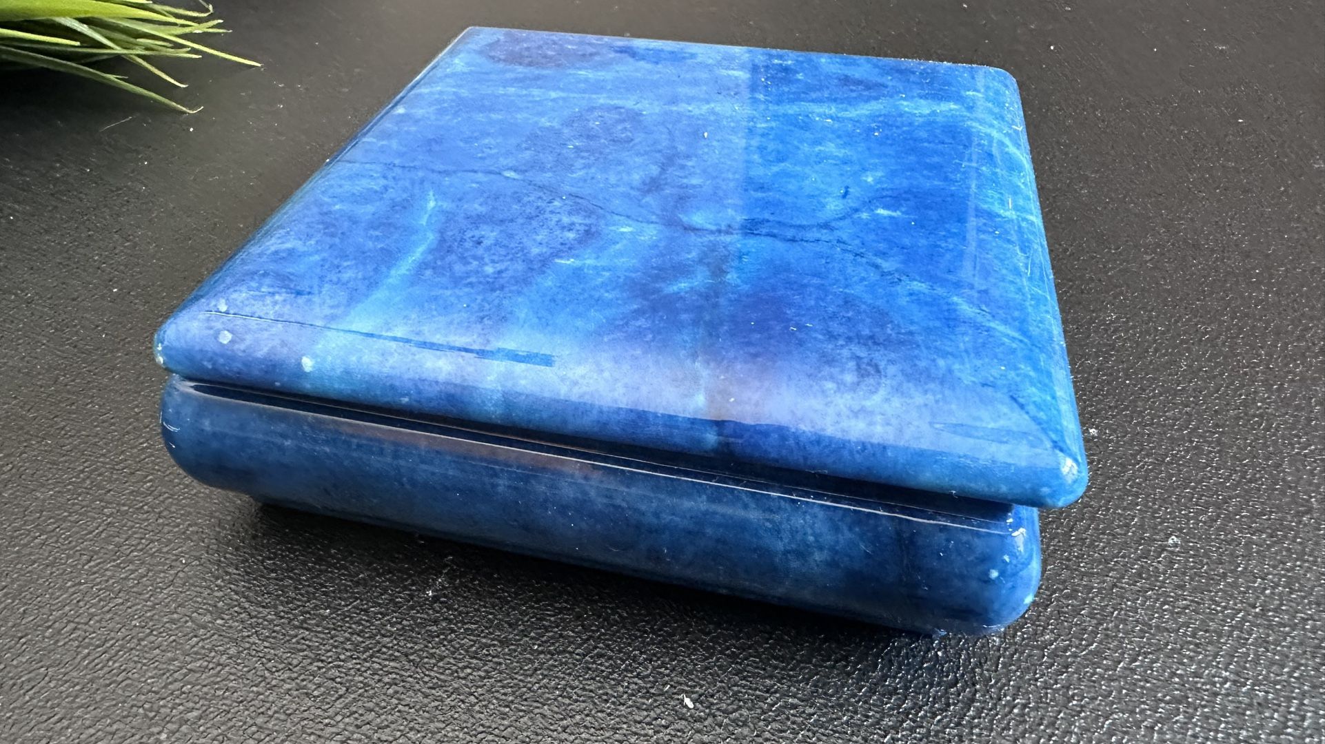 Blue Antique stone box