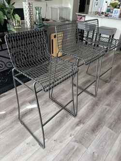 Raw Steel Barstools 3 Total