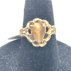 10k Tiger eye Ladies Ring Sz 6